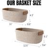 Custom Embroidery Woven Basket with Your Text/Name,Personalized Small Cotton Woven Basket,Baby Gifts Basket, Dog Toy Baskets, Cat Toy Box, Bathroom Organization Bin view 2