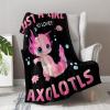 Axolotl Blanket Gifts for Kids Woman - Just A Girl Who Loves Axolotls Cute Animal Lovers Throw for Teen Adults Soft Fleece Cozy Bed Couch Decor Birthday Christmas Lightweight Blanket 50"x60" view 3
