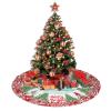 Winter Santa Claus Snowman Christmas Snowflake Christmas Tree Christmas Tree Skirt 36" Winter Holiday Tree Mat Decoration view 4