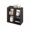 Furinno HERMITE 4-Cube Kitchen Island, Extra Thick Coffee Bar, Dark Oak view 1