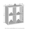Furinno HERMITE 4-Cube Kitchen Island, Extra Thick Coffee Bar, Dark Oak view 4