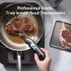 ProfessionaI Meat Thermometer Digital, 3X Faster 0.5 Sec Instant Read, NIST Certified Accuracy 0.5F, 100% Waterproof, Auto-Rotating Bright Display, for Candy/Grill/BBQ, Black & Gray view 4