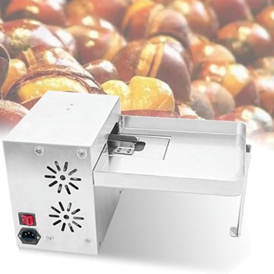 WZUOPG Electric Chestnut Peanut Machine, Automatic Machine to Peel and Open Chestnuts with Adjustable Speed, 120W Chestnut Spoil for Deep Processing Equipment, Doublechain