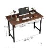 YQLDMEU Computer Desk Modern Desktop PC Desk Laptop Desk with Dual Storage Drawers Home Office Writing Station with X-Shaped Stable Support, 2 Colors Home Office Desk view 2