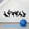 HONOKBNM Dance Studio Vinyl Wall Sticker Break Dance Silhouette Street Dancer Teen Room Sticker Dance Studio Window Sticker Removable decal-120x42cm view 1