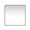 ARS Concepts Aura, Soft Corner Metal Square Mirror 48X48 Inch in, Modern, Black view 1