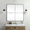 ARS Concepts Aura, Soft Corner Metal Square Mirror 48X48 Inch in, Modern, Black view 2