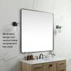 ARS Concepts Aura, Soft Corner Metal Square Mirror 48X48 Inch in, Modern, Black view 3