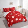 Feelyou Kids Christmas Comforter Set with Sheets, Snowflake Bed in a Bag for Boys and Girls Merry Christmas Xmas Red 7 Piece Bedding Set Full Size Soft Bed Set for All Season view 2