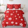 Feelyou Kids Christmas Comforter Set with Sheets, Snowflake Bed in a Bag for Boys and Girls Merry Christmas Xmas Red 7 Piece Bedding Set Full Size Soft Bed Set for All Season view 3