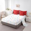 Feelyou Kids Christmas Comforter Set with Sheets, Snowflake Bed in a Bag for Boys and Girls Merry Christmas Xmas Red 7 Piece Bedding Set Full Size Soft Bed Set for All Season view 4