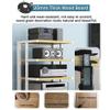 6-Tier AV Media Stand Movable Audio Rack Wooden Storage Cabinet Entertainment Center Shelves Component Stereo Shelf Systems Tower Player Stand Perfect for DVD Players TV Box Game Console(Black) view 3