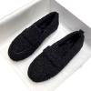 TRBPQAS Women's Moccasin Slippers Warm Faux Fur Cozy Indoor Outdoor Moccasins Slip On Loafers Shoes for Women Fuzzy Loafers (Black,6) view 1