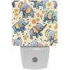 NEWzone Elephants Night Light Plug into Wall Decor 2 Pack, Decorative Night Light for Kids, Plug in Night Lights for Bedroom Living Room, Gift for Kids Adults view 1