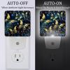 NEWzone Blue Butterflies Night Light Plug into Wall for Girls Boys Room, Decorative Nightlights Auto Sensor Led Lights Wall Decor Gifts for Women Nightlight, 2 Pack view 2