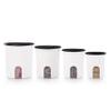 Tupperware One Touch Reminder Canisters 4 Canister Food Storage Set, Dishwasher Safe and BPA Free, (4 Containers, 4 Lids) view 1