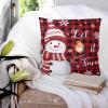 Aiesther Christmas Throw Pillow Covers Snowman Snowflake Branch Bird Red Black Buffalo Plaid Pillowcase Home Decor Cushion Case for Couch Sofa Bed 16" x 16", Super Soft & Comfortable view 3