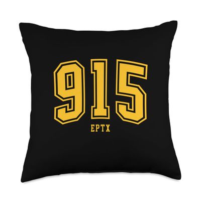 915 El Paso TX Classic Athletic Design Throw Pillow