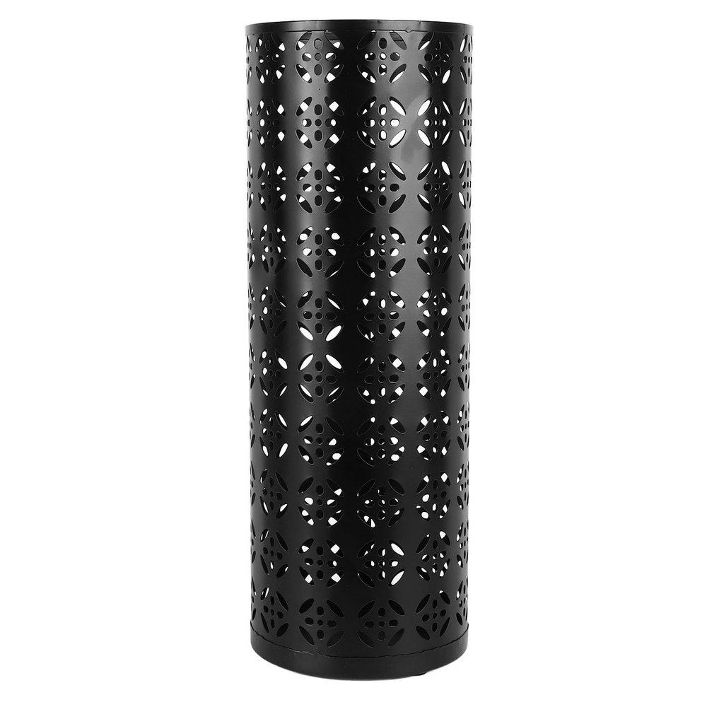 Yosoo Umbrella Stand, Stylish Collapsible and Large Umbrella Holder with Hollow Design, and Ideal for Entryways, Office, Home, Black, 21 inch (Medium)