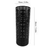 Yosoo Umbrella Stand, Stylish Collapsible and Large Umbrella Holder with Hollow Design, and Ideal for Entryways, Office, Home, Black, 21 inch (Medium) view 2