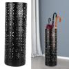 Yosoo Umbrella Stand, Stylish Collapsible and Large Umbrella Holder with Hollow Design, and Ideal for Entryways, Office, Home, Black, 21 inch (Medium) view 4