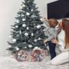 Christmas Tree Collar Christmas Gingerbread House Gingerbread Man Cake Candy Holiday Tree Skirt Decoration Xmas Tree Ring Stand Base Cover 17x10 in 6 PCS view 3