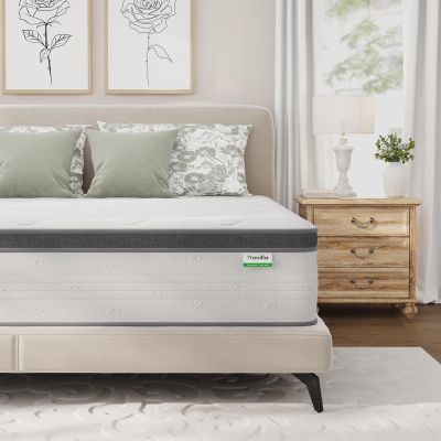 Novilla King Mattress 14 Inch, King Size Hybrid Mattress in a Box,Foam Pillowtop Mattresses for Body Supportive & Pressure Relief, Soft Feel but Supportive