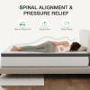 Novilla King Mattress 14 Inch, King Size Hybrid Mattress in a Box,Foam Pillowtop Mattresses for Body Supportive & Pressure Relief, Soft Feel but Supportive view 3