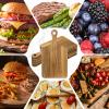 Lounsweer 6 Pcs Thicken Cutting Board Bulk Wood Board for Chopping Serving Charcuterie Material for Laser Engraving Mother' Day Wedding Housewarming Gift view 3