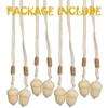 Curtain Holdbacks Boho Tiebacks for Drapes, Farmhouse Cotton Rope Adjustable Tie Backs with Rustic Cute Wood Acorn, Curtain Accessories Holders for Indoor Outdoor Use, Set of 4 view 2