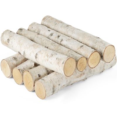 8 Pack Birch Logs (2.3"-3.2" Dia) Birch Wood for Halloween Fireplace Decor Christmas Fireplace Logs Birch Wood Branches for Crafts,Home Dcor