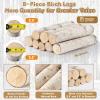 8 Pack Birch Logs (2.3"-3.2" Dia) Birch Wood for Halloween Fireplace Decor Christmas Fireplace Logs Birch Wood Branches for Crafts,Home Dcor view 2