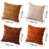 2Pack Pumpkin Fall Decorative Throw Pillow Covers 18*18 inches Autumn Throw Pillow Cases Soft Plush Faux Fur Wool Couch Cushion Case for Chair Sofa Bedroom Room Home Decor (Orange Pumpkin) view 3
