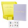 Occasional Motto Personalized 96 Pockets Linen Hardcover Photo Album & Wedding Guest Book With Writing Space - Fits for Instax Mini Film, 2x3 inch instant photos (Lavender Purple) view 1