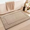 LUMI Bathroom Rugs Non Slip with Rubber Backing, Extra Soft Plush Microfiber Bath Rug Absorbent, Machine Washable Bath Mat Quick Dry for Tub, Shower, Hotel, Beige, 20"x32" view 1