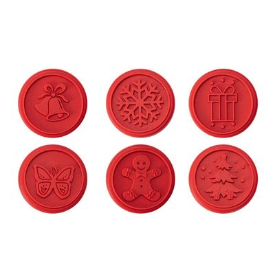6 Pieces Silicone Cookie Christmas Theme Tree Shape Kitchen Baking Tools Kids Easy To And Store