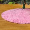 Sattiyrch Faux Fur Christmas Tree Skirt,Pink Xmas Decorations for 5ft Christmas Tree (Pink, 36in) view 1