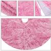 Sattiyrch Faux Fur Christmas Tree Skirt,Pink Xmas Decorations for 5ft Christmas Tree (Pink, 36in) view 2