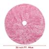 Sattiyrch Faux Fur Christmas Tree Skirt,Pink Xmas Decorations for 5ft Christmas Tree (Pink, 36in) view 3