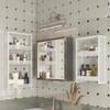 Farmhouse Medicine Cabinet, Bathroom Cabinet with Storage, Wall Shower Niche, Bathroom Cabinet Wall Mount, Over The Toilet Storage Cabinet, for Living Room, dormitories, Kitchen, Laundry Room(Black,30 view 2
