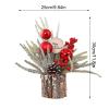 Small Christmas Tree, Mini Tabletop Christmas Tree with Christmas Ball Ornaments Red Berry Pine Cone Greenery, Artificial Small Xmas Tree for Christmas Decorations Home Room view 2