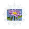 Christmas Ornaments Purple Daisy Snowflake Ornaments Christmas Hanging Plastic Glitter Snowflake Ornaments Christmas Tree Decorations for Winter Wonderland Party view 1