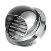 Round 304 Stainless Steel Vent Covers Ventilation Grill Hood Stainless Steel Round Wall Vent Outlet With Screen Mesh Vent Cover Dryer Vent Covers External Extractor Wall Vent Outlet(160mm/6.3in) view 1