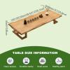 KSYGINXD Minimalist Japanese Low Coffee Table for Floor, Tatami Meditation Altar Table, Large Wooden Dining Table for Living Room & Dining Room(Brown-B,140x60x35cm) view 2