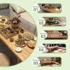 KSYGINXD Minimalist Japanese Low Coffee Table for Floor, Tatami Meditation Altar Table, Large Wooden Dining Table for Living Room & Dining Room(Brown-B,140x60x35cm) view 3