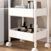 Rolling Utility Cart 3 Tiers Multifunctional Storage Rack with Wheels for Bedroom Kitchen Office Dormitory view 4