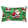 Augenstern Zippered Bed Pillow Protector Christmas-Santa-Claus-Deer Decorative Throw Pillow Cover Pillowcase Encasement 20"X30" view 1