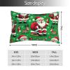 Augenstern Zippered Bed Pillow Protector Christmas-Santa-Claus-Deer Decorative Throw Pillow Cover Pillowcase Encasement 20"X30" view 2