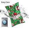Augenstern Zippered Bed Pillow Protector Christmas-Santa-Claus-Deer Decorative Throw Pillow Cover Pillowcase Encasement 20"X30" view 4