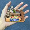 Cody Wyoming USA Wooden 3D Fridge Magnet City Travel Souvenir Cute Refrigerator Stickers Home Kitchen Decoration view 2